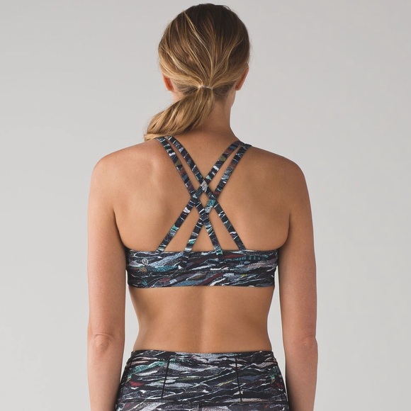 lululemon Energy Bra Mini Sweatr Multi Strappy size 8 - Picture 9 of 10